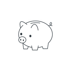 Piggy Bank icon symbol vector illustration isolated on white background