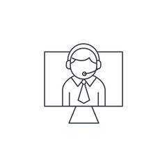 Remote Work icon symbol vector illustration isolated on white background