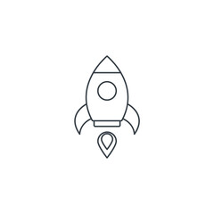 Rocket icon symbol vector illustration isolated on white background