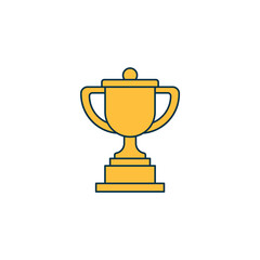 Trophy icon symbol vector illustration isolated on white background