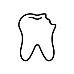 Cavity icon. Tooth cavity icon