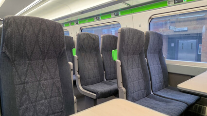 interior of a passenger train
