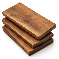 Wooden boards Isolated on white Background