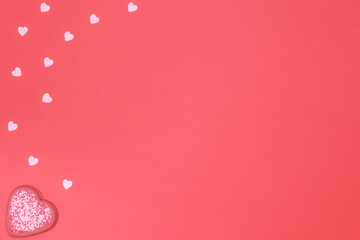 red hearts background