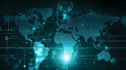 Obraz premium AI Powered Global Health Network with Real Time Holographic Data Visualization