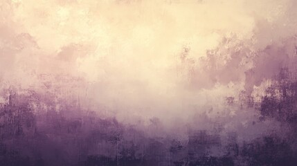 Abstract watercolor depiction of a cloudy sky with shades of purple