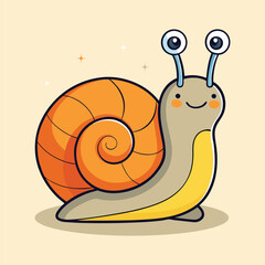 Colorful Snail Character Art Illustration design