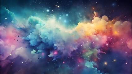 Obraz premium Cosmic Nebula, Colorful Space Clouds, Abstract Galaxy