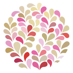 Rounded colorful arc drops decorative vector image