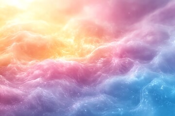Obraz premium Abstract Pastel Waves of Light and Color