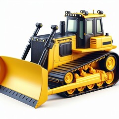 Fototapeta premium Yellow Construction Bulldozer