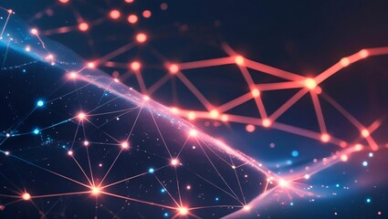 Futuristic Neural Network with Glowing Connections
