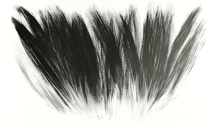 Obraz premium Abstract paintbrush strokes isolated on white paper