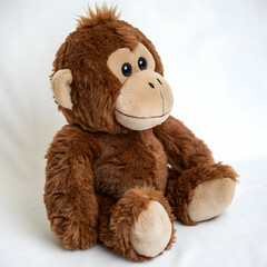 A fluffy teddy bear sits