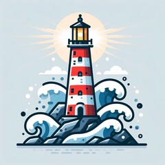 Lighthouse Standing Against the Tide