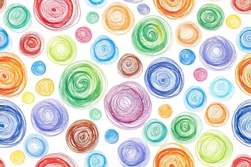 seamless pattern with colorful circles