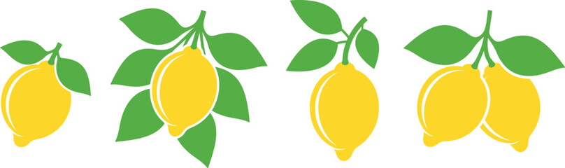 Lemon logo. Isolated lemon on white background