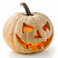 Scary pumpkin halloween lantern realistic vector