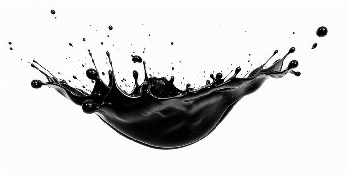 Black spash isolated on white background