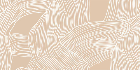Abstract seamless wave brown beige pattern vector background, for textiles, packaging, wallpapers, invitations, and branding