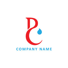 letters bc text logo design vector