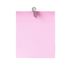 Soft pink sticky note on white surface minimalistic and serene 

