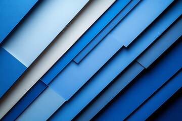 Obraz premium Abstract Diagonal Blue and White Shapes Background