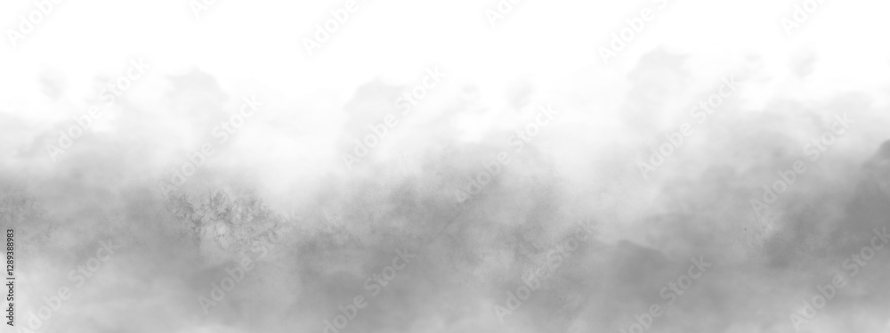 Wall mural png fog texture isolated on transparent background. border from smoke. design element. white vector 