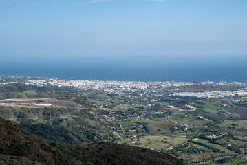 Fototapeta premium View over Estepona from hills above.