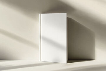 A sleek, white box placed against soft lighting, ideal for showcasing premium products, with subtle shadows enhancing the elegant, minimalist aesthetic