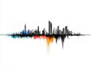 Naklejka premium mumbai, stadt, silhouetten, ortsbild, bauwerk, städtisch, architektur, silhouette, hochhaus, vektor, abbildung, business, himmel, bauwerk, emporragen, design, anlagen, down town, licht, anblick, nacht