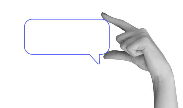 Speech bubble board for comment. Cute design with talk, vote, and gossip symbols. Business communication mockup with lightning, surprise, and discussion elements. Isolated on white background.