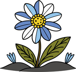 Obraz premium Floral Wildflower Vector Illustration – Nature-Inspired Artwork