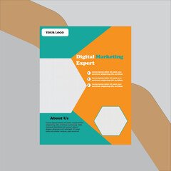 Digital marketing flyer templates Royalty