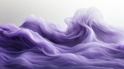 Obraz premium Abstract depiction of flowing purple fabric against a white background