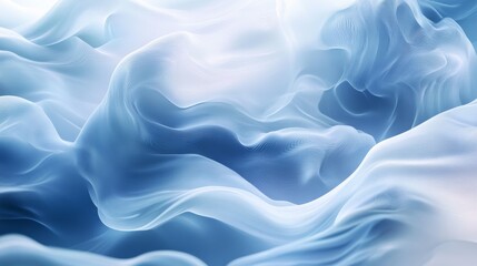 Obraz premium Delicate flowing wisps of ethereal blue creating undulating shapes