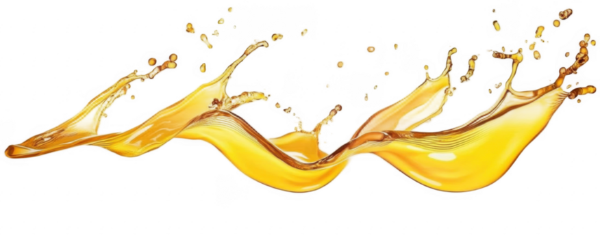 Set of golden oil splashes cut out
