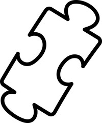Simple jigsaw puzzle piece vector illustration