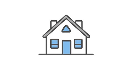 Home Icons ??a,?" Monoline Series Vector line icon set appropriate for web and print applications. Designed in 48 x 48 pixel square with 2px editable stroke. Pixel perfect. House