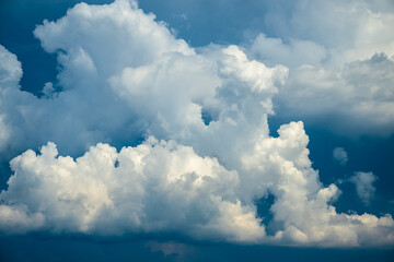 dramatic cloud formations in the sky.