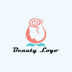 spa beauty salon and makeup natural beauty logo design vector