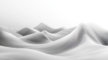 Fototapeta premium Abstract illustration depicting smooth undulating wave like surfaces with linear patterns