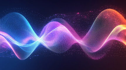 Fototapeta premium Dynamic spiral sound wave rhythm illustrated as an abstract vector background