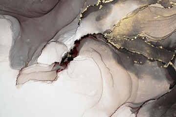 Obraz premium Original artwork photo of marble ink abstract art. High resolution photograph from exemplary original painting. Abstract painting was painted on HQ paper texture to create smooth marbling pattern.