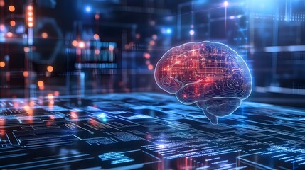 Obraz premium Quantum Computing Powering Business Innovation with Futuristic Technology