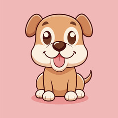 Cute Puppy Smiling vector design