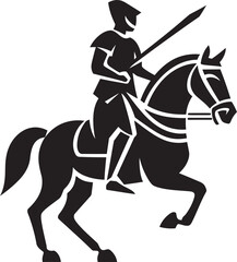 Fototapeta premium Through the Mist of Time A Knight Journey of Valor