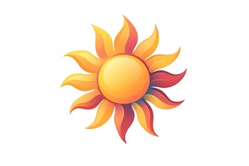 Colorful Cartoon Sun Graphic Design for Summer