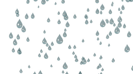 Big rain drops on transparent background