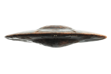 Futuristic Alien Spaceship with Metallic Surface